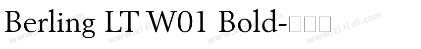 Berling LT W01 Bold字体转换